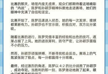 【b体育】全程记录：从热身赛到决赛，每个环节的攻防转换都展示了球队的实力与智慧